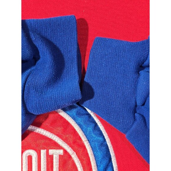 Vintage Starter Detroit Pistons Sweatshirt 80's Color Block Embroidered Men's XL - Picture 12 of 16